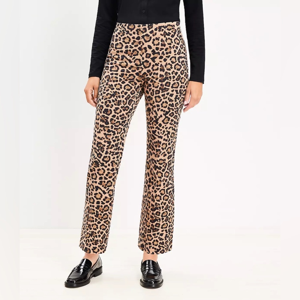 Nordstrom Leopard Print Flare Pants